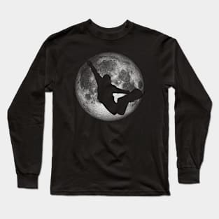 Super Moon Snowboard Grab Long Sleeve T-Shirt